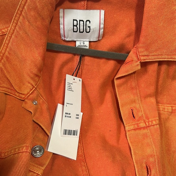 NWT! Urban Outfitters BDG Bristol Twill Work Jacket Rust Orange Large - Picture 4 of 9